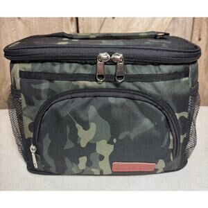 ExtraCharm Insulated Camo Cooler Lunch Bag Multipocket Lunch Box Collapsible